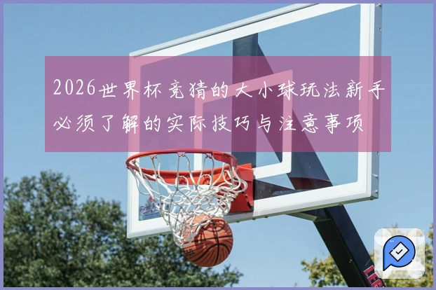2026世界杯竞猜的大小球玩法新手必须了解的实际技巧与注意事项